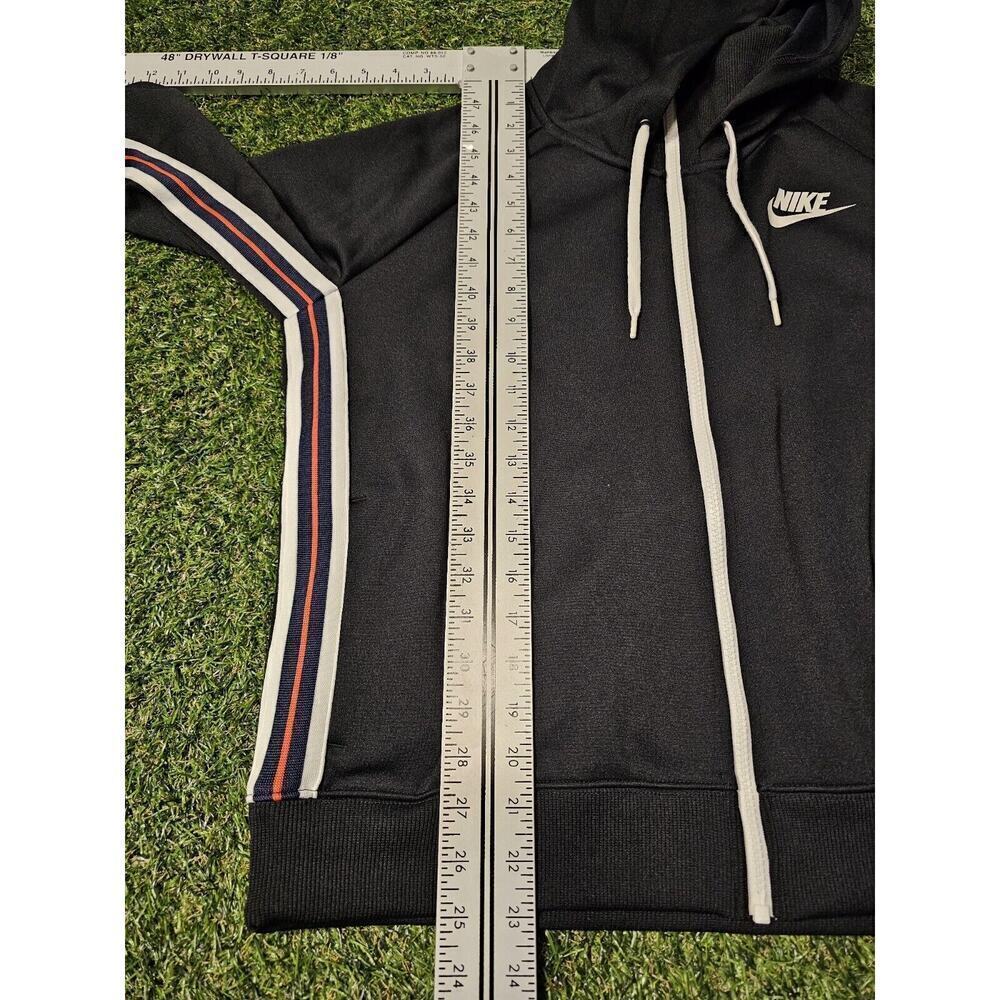 Nike Hoodie Womens Large Black Tracksuit Jacket Full Zip Sportswear Hooded - Picture 6 of 7